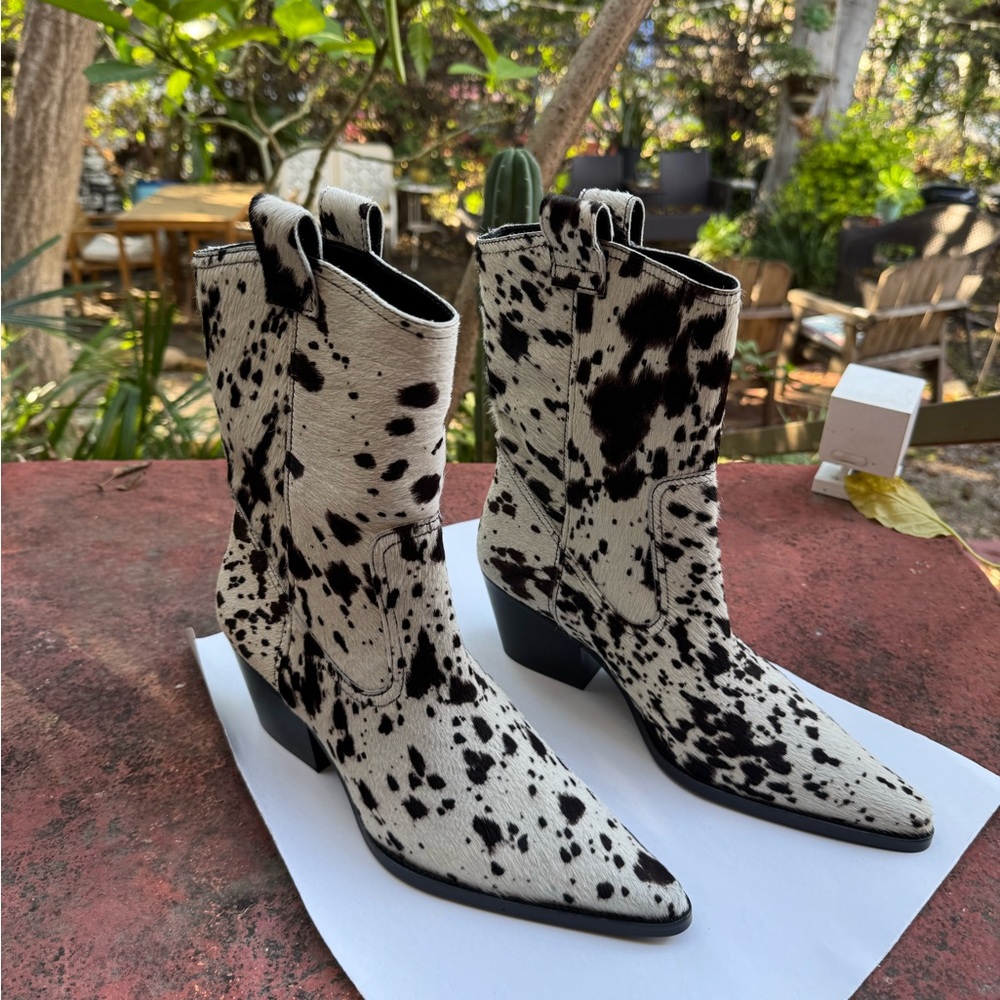 NEW STAUD June Calf Hair Ankle Boots - Picture 4 of 10